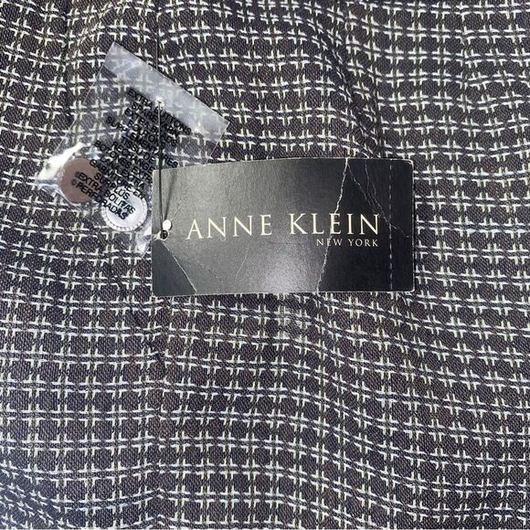 Anne Klein Size 4 Dress Pants Olive Green Geometric Print - Picture 5 of 14